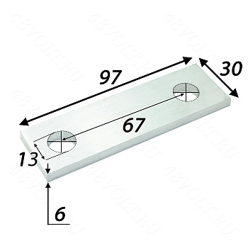 Перемычка LTO (литий-титанат) 66160 2 отверстия 6мм